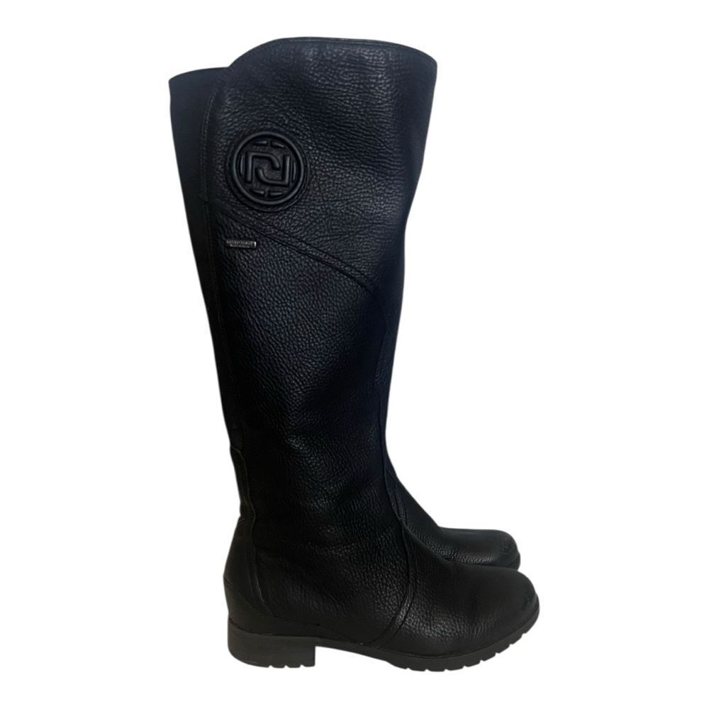 Rockport Tristina Gore Black Waterproof Hydro Shield KneeHigh Leather Boots 5.5